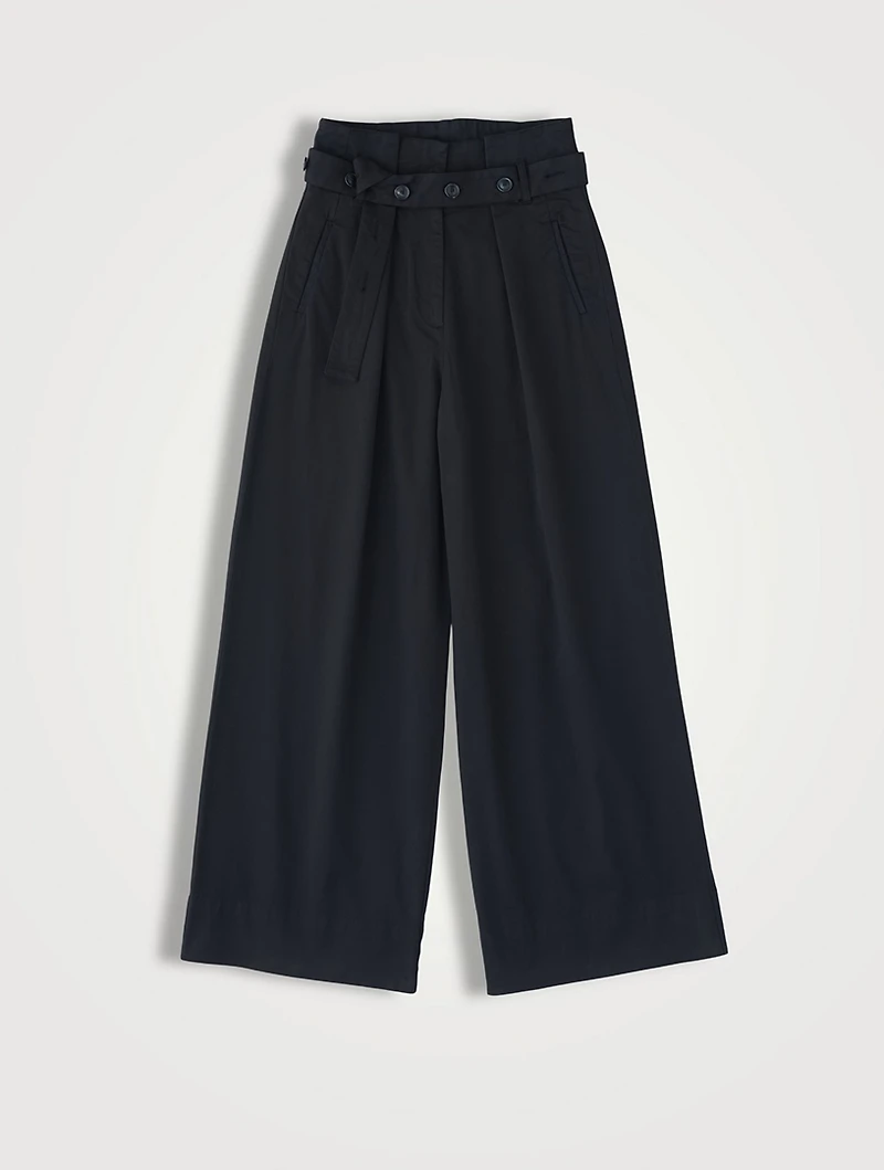 Belted Wide-Leg Trousers