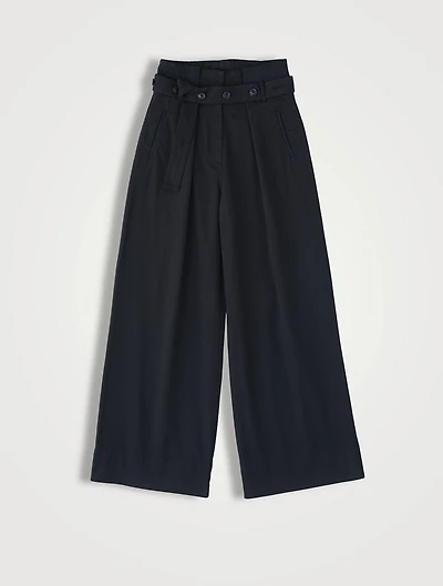 Belted Wide-Leg Trousers