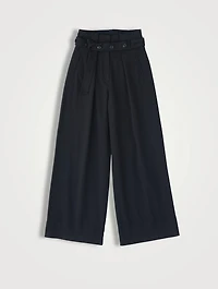 Belted Wide-Leg Trousers