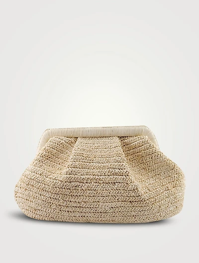 Signe Knit Raffia Clutch
