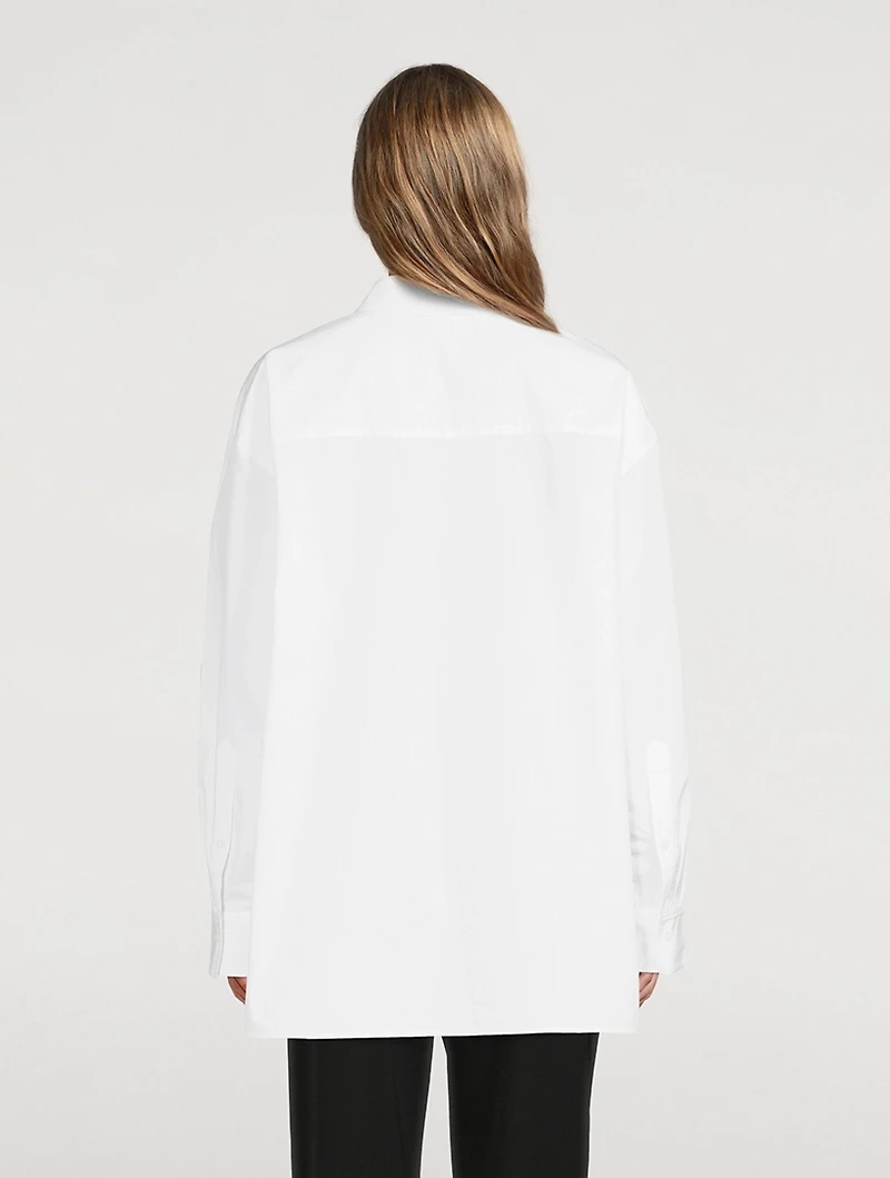 Espanto Oversized Shirt Striped Print