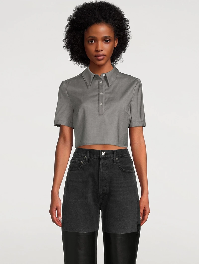 Namil Wool Cropped Shirt