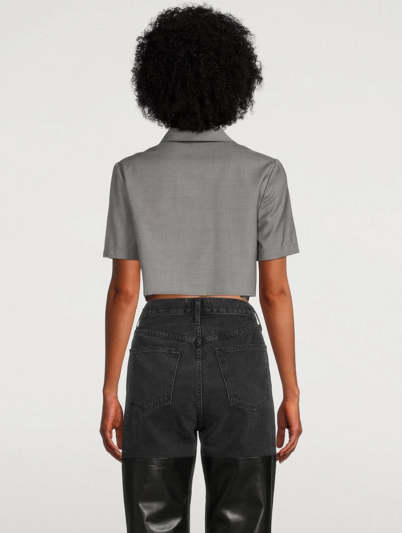 Namil Wool Cropped Shirt