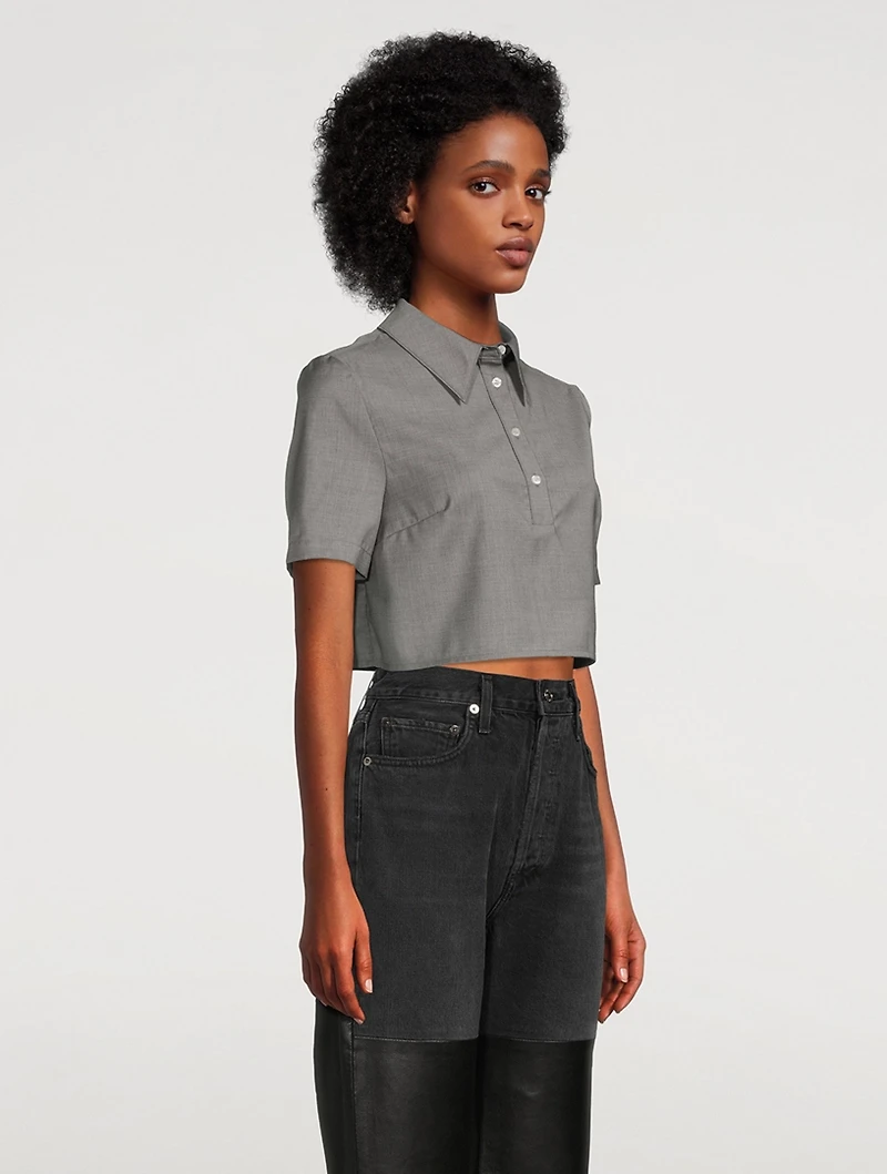 Namil Wool Cropped Shirt