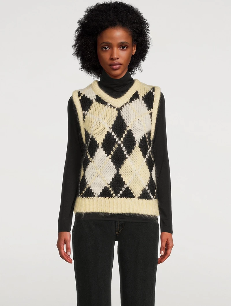 Simones Argyle Sweater Vest