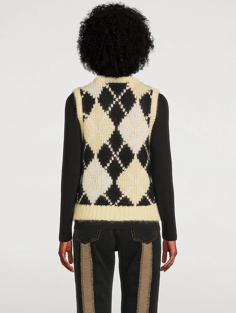 Simones Argyle Sweater Vest