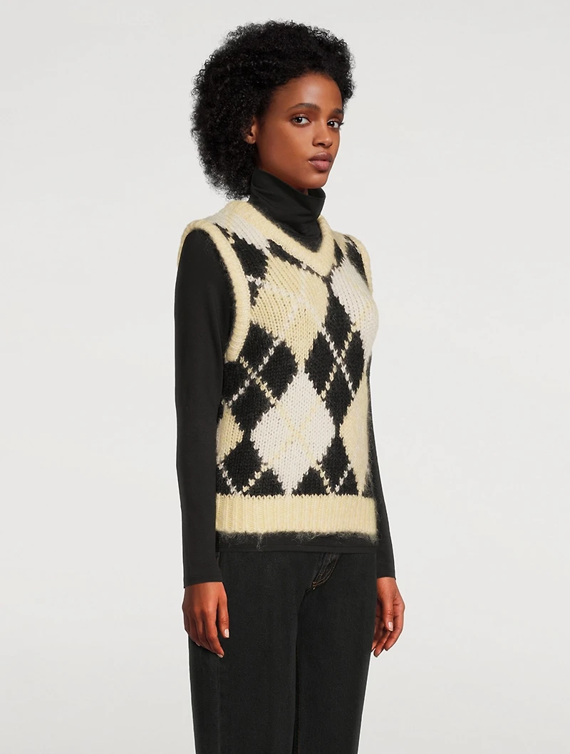 Simones Argyle Sweater Vest