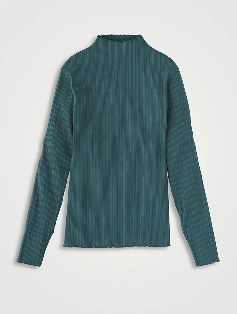 Textured Mockneck Top