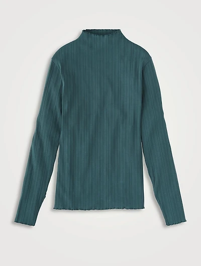 Textured Mockneck Top