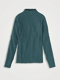 Textured Mockneck Top
