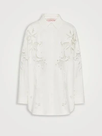 Embroidered Gabardine Shirt