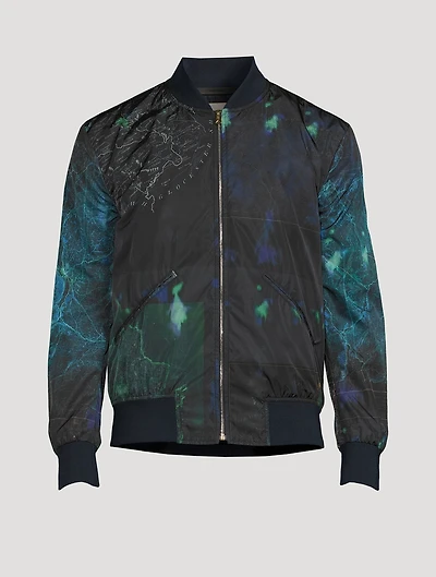 Bomber Jacket Map Print