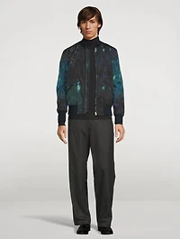 Bomber Jacket Map Print