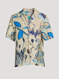 Linen-Blend Short-Sleeve Shirt
