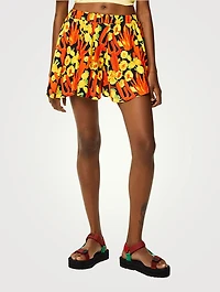 Paula's Ibiza Flared Shorts Cactus Print