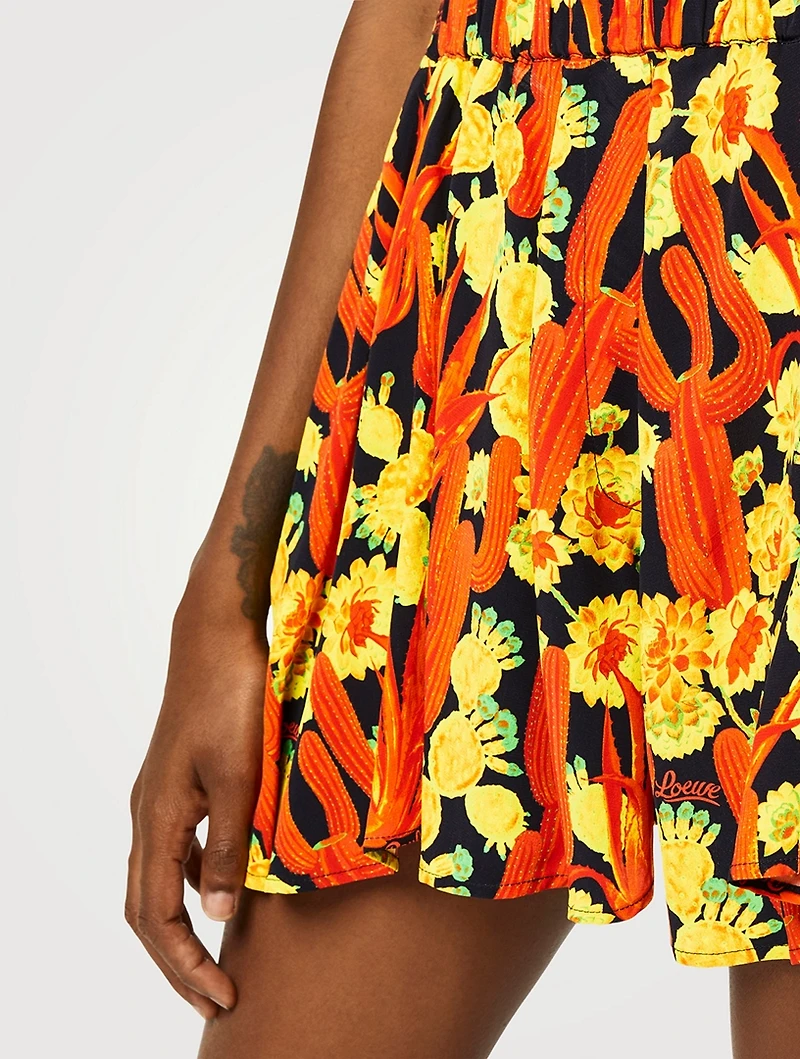 Paula's Ibiza Flared Shorts Cactus Print