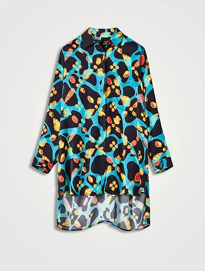 Paula's Ibiza Long Shirt Shell Print