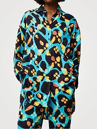 Paula's Ibiza Long Shirt Shell Print