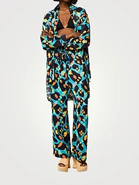 Paula's Ibiza Long Shirt Shell Print