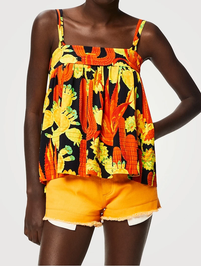 Paula's Ibiza Sleeveless Top Cactus Print