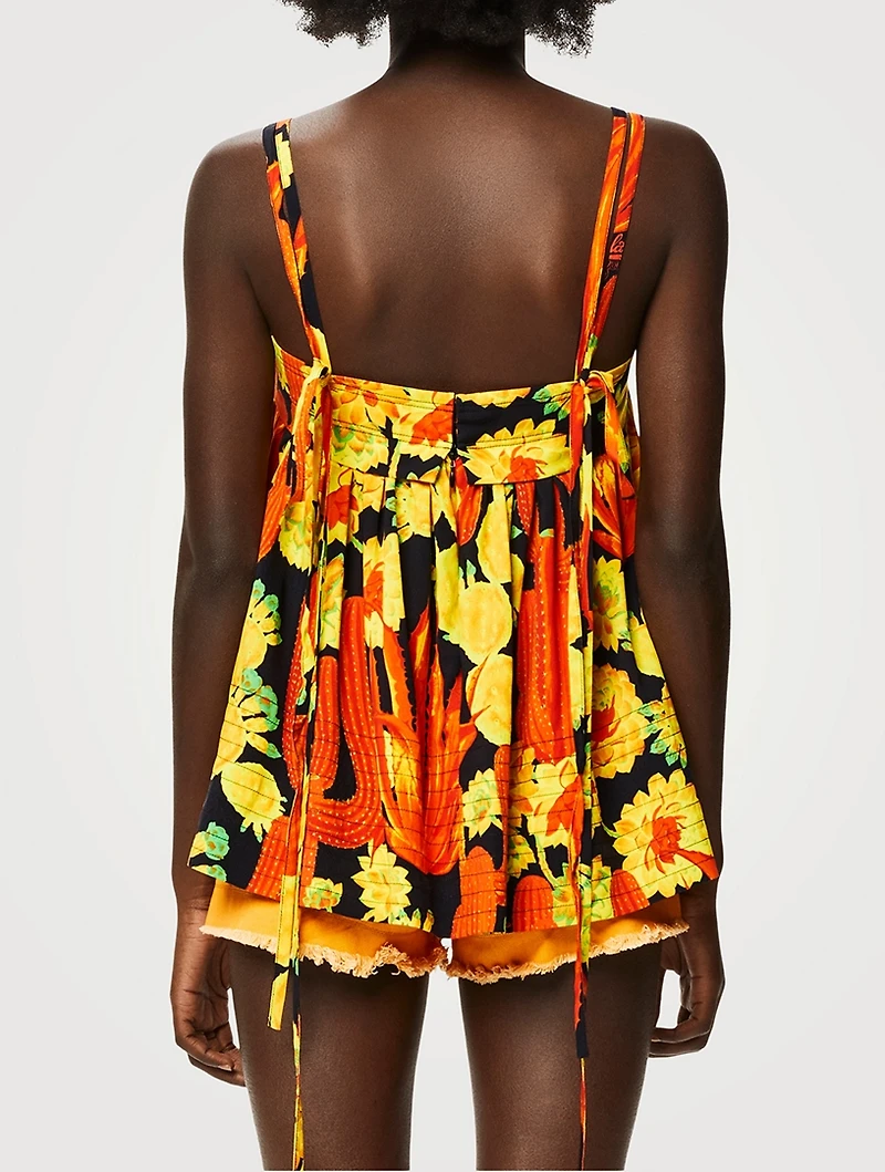 Paula's Ibiza Sleeveless Top Cactus Print