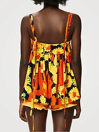 Paula's Ibiza Sleeveless Top Cactus Print