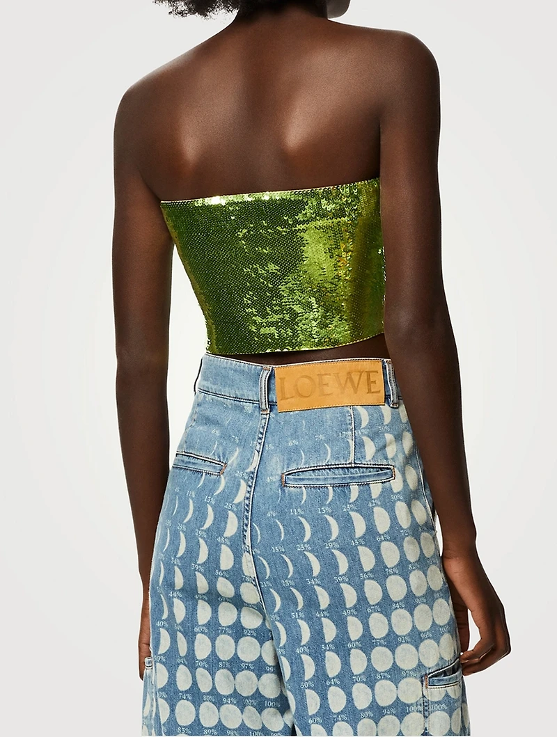 Paula's Ibiza Sequin Bustier Top