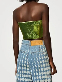 Paula's Ibiza Sequin Bustier Top