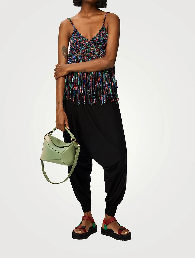 Paula's Ibiza Sleeveless Fringed Top