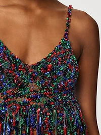 Paula's Ibiza Sleeveless Fringed Top