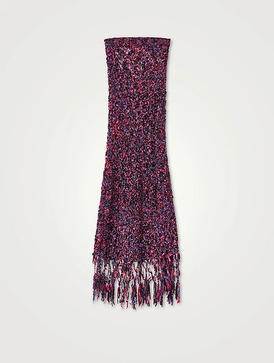Paula's Ibiza Fringed Midi Skirt