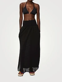 Paula's Ibiza Mesh Strapless Midi Dress