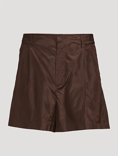 Washed Silk Taffeta Shorts