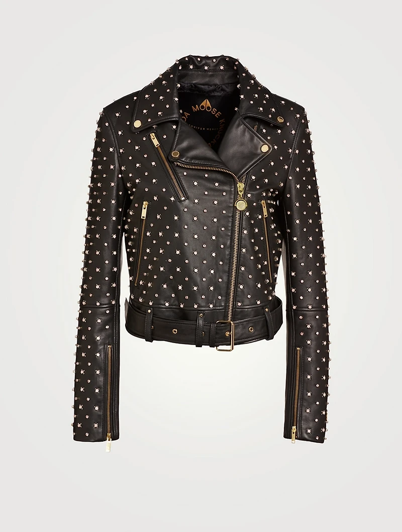 Ruby Leather Moto Jacket