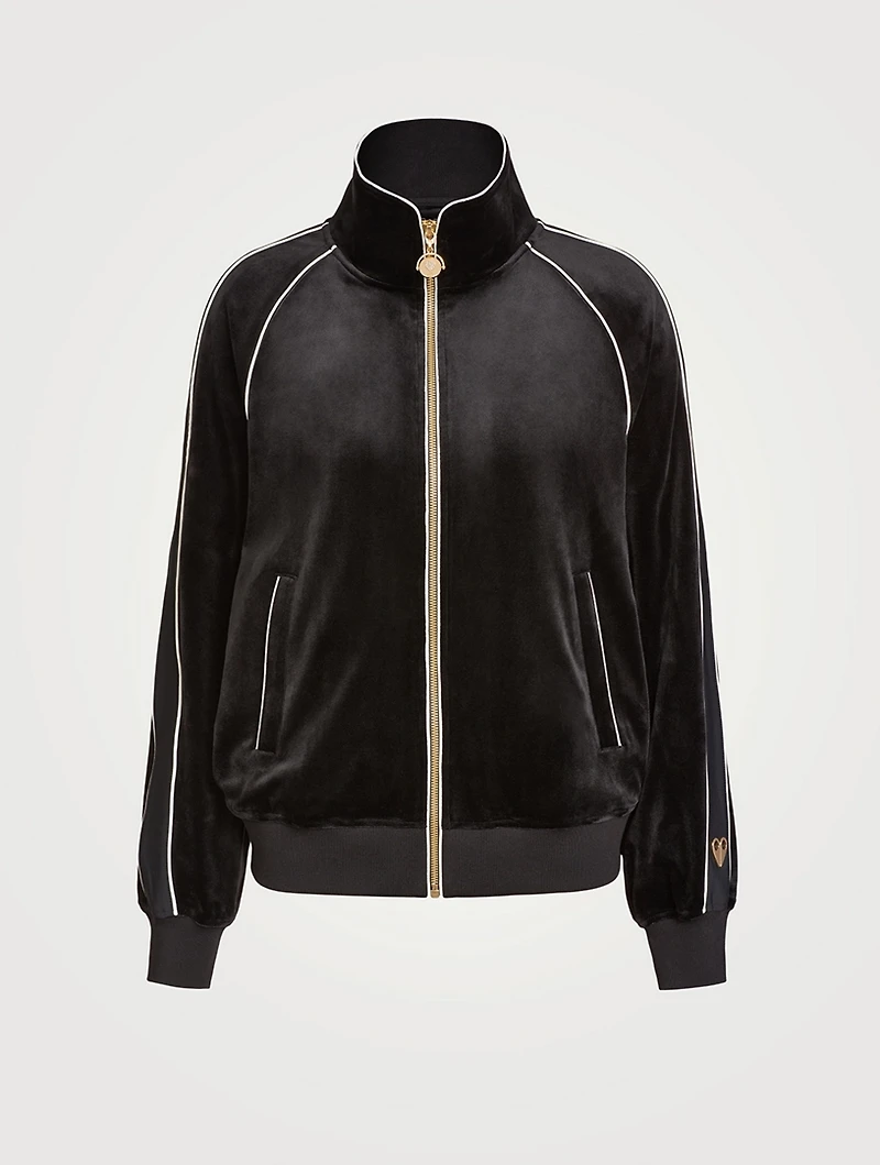Sarah Velvet Zip Sweatshirt