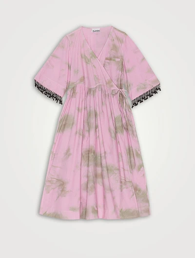 Re-Cut Printed Cotton Wrap Dress