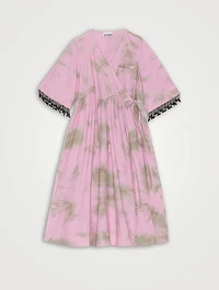 Re-Cut Printed Cotton Wrap Dress