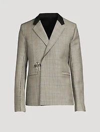 Wool Slim-Fit Jacket With U-Lock