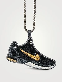 Black Sun Iced Kobe 1.5 Pendant Necklace With Crystals