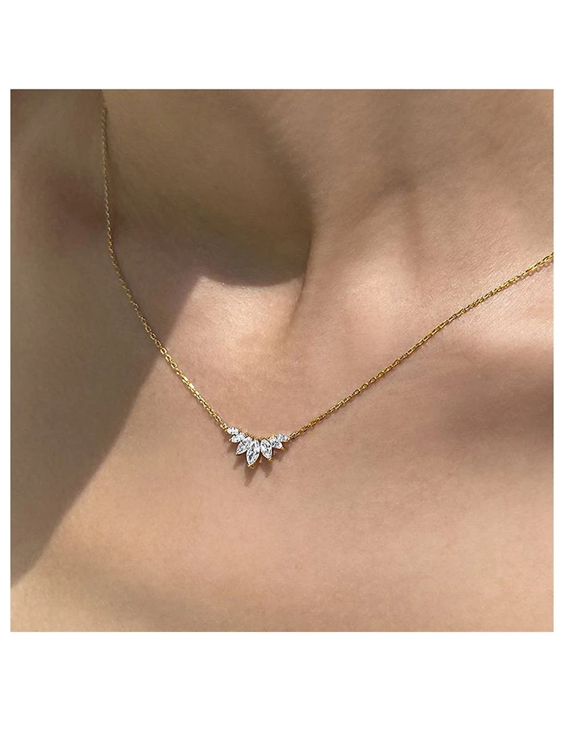 Tulia 18K Gold Vermeil Marquise Necklace