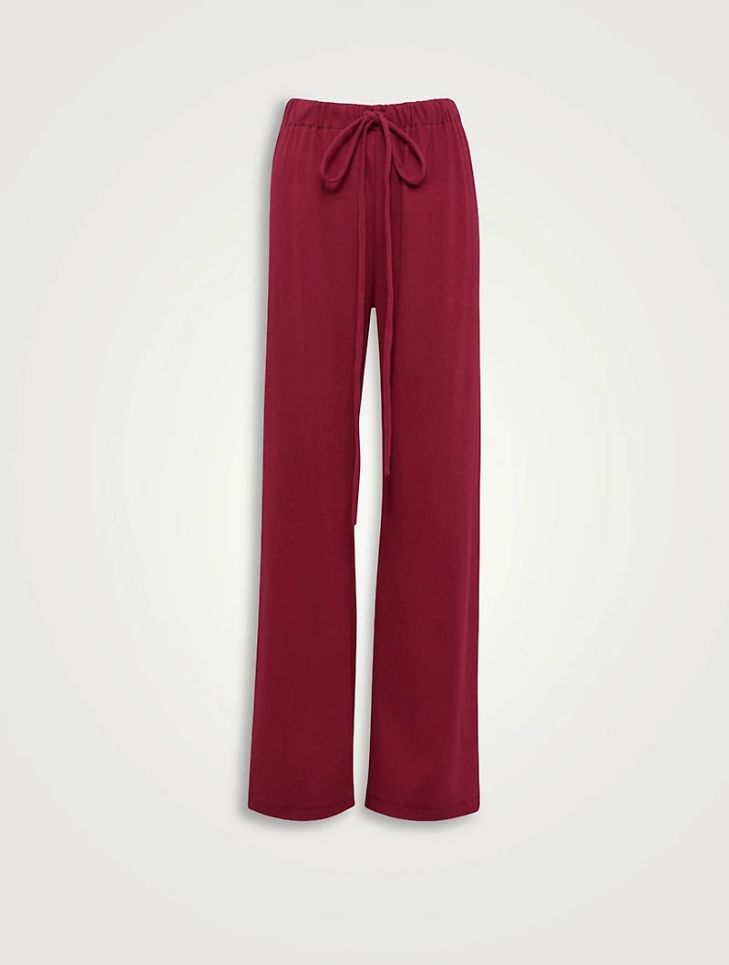 Organic Cotton Wide-Leg Leisure Pants