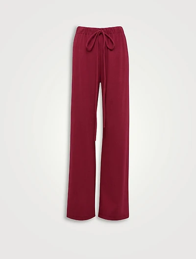 Organic Cotton Wide-Leg Leisure Pants