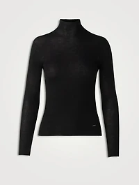 Ribbed Cashmere And Silk Turtleneck