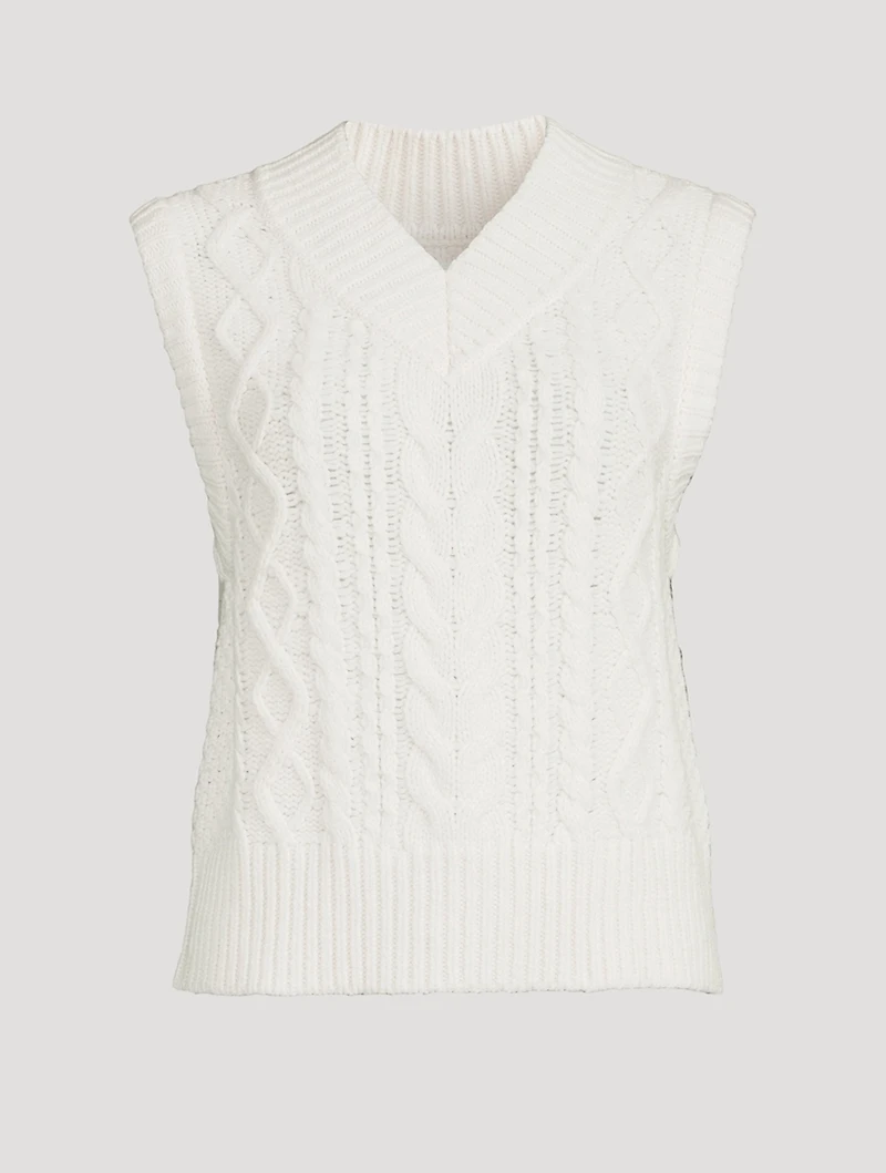 Kaya Cable-Knit Sweater Vest