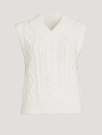 Kaya Cable-Knit Sweater Vest