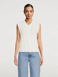 Kaya Cable-Knit Sweater Vest