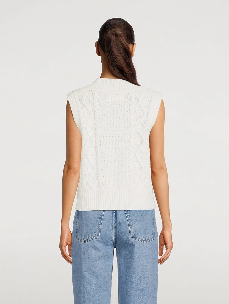 Kaya Cable-Knit Sweater Vest