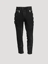 Side Strap Tapered Jeans