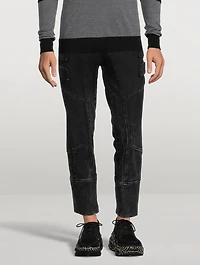 Side Strap Tapered Jeans