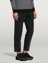 Side Strap Tapered Jeans